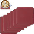 uxcell 6 Pcs Faux Leather Coasters, 3.9 x 3.9 Square Coasters by uxcell
