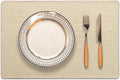 Jovono Faux Leather Placemats Set of 4, Waterproof Heat Resistant Dinner Place Mats for Dining Table, Non-Slip Crocodile Embossed, Beige (17.8x11.8 Inch)