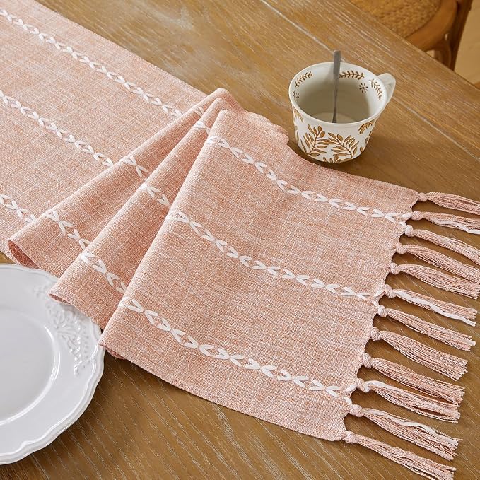 Wracra Rustic Linen Table Runner - Image 7