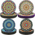 100PCS Boho Paper Plates 7Inch & 9Inch, Vintage Bohemian Disposable Dinnerware by EggSun