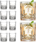 Gencywe Crystal Whiskey Glasses Set of 8, 11 OZ Old Fashioned Whiskey Glasses by Gencywe