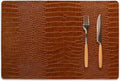 Set of 4 Faux Leather Placemats, PU Table Mats, Waterproof, Stain Resistant, Heat Resistant, Easy to Clean for Kitchen Dining Table,Conference Table