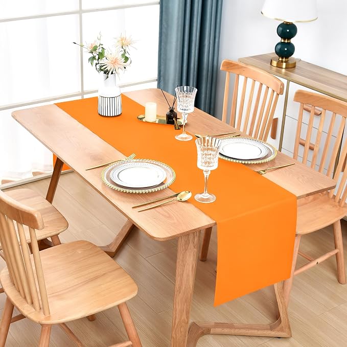 Farmhouse Orange Table Runner Dining Table Runners 72 Inches Long Coffee Table - Image 2