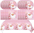 41Pcs Pink Christmas Party Decorations Christmas Tree Santa Claus Snowflake by Mainivo