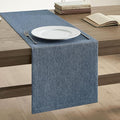 Basic Linen Style Table Runner, 14x108 Inch Navy Blue | Mitered Corner Design by ZEEMARTONLINE
