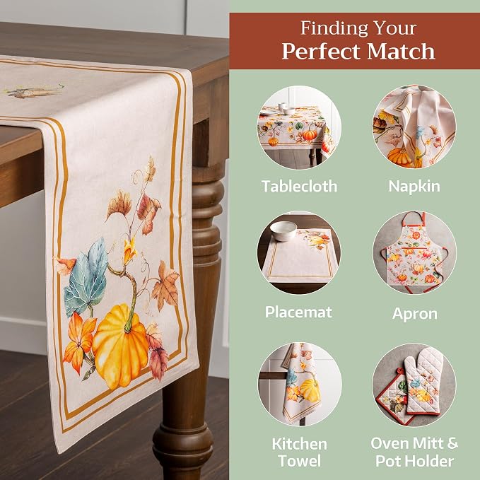 Maison d' Hermine Table Runner 100% Cotton 14.50" x 72" | Table Runners 72 - Image 5