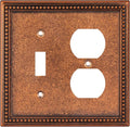 Henne Bery Raised Pearls Decorative Wall Plate Switch Plate Outlet Cover (Toggle/Duplex, Sponged Copper)