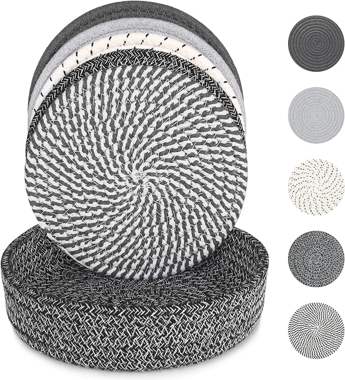 8 Inch Trivets for Hot Dishes, Hot Pots and Pans, Thick Heat Resistant by KITLAB