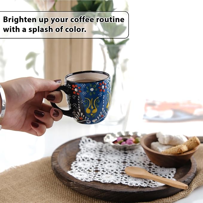 Espresso Cups Set of 2 | 4 oz Small Espresso Cups | Turkish Tea Cups | - Image 5