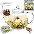 Teabloom Stovetop & Microwave Safe Glass Teapot by Teabloom