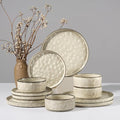 HaWare Dinnerware Sets, 12-Piece Plates and Bowls Set, Saturn Khaki | Stoneware by HaWare