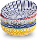 Selamica Ceramic 30 Ounce Large Pasta Bowls Set of 4, 8 inch Salad Bowl Wide by Selamica