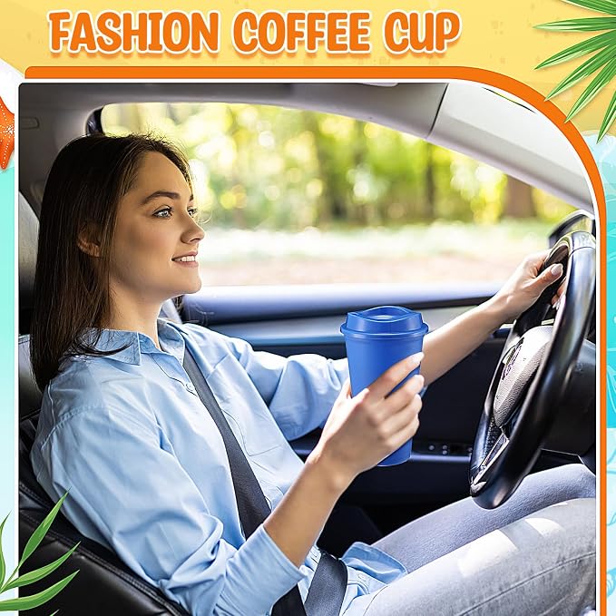 Honeydak 45 Pack 16 oz Reusable Coffee Cups - Image 5