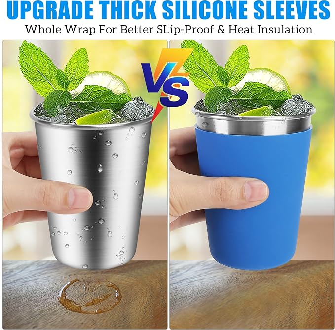 ShineMe Kids Stainless Steel Cups, 12oz Kids Metal Drinking Glasses - Image 6