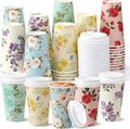 50 Pack 16 oz Disposable Coffee Cups by Ovveroche