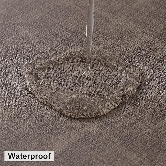 homing Round Faux Leather Placemat and Coaster 6 Packs, Washable Heat Resistant Dining Place Mats, Wipeable Double-Sided Table Mats for Indoor and Outdoor, Diameter 13 and 3.93 inch, Brown