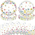 40 Pcs Spring Wildflower Plates and Napkins Sets-Disposable Floral Paper Plates by ZJJZOAA