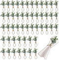 MAOANME Boho Eucalyptus Leaf Napkin Rings by MAONAME