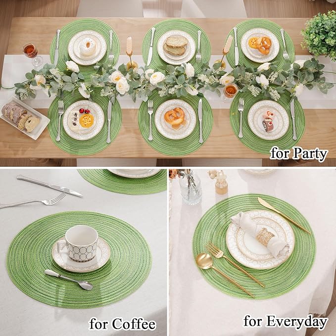 SHACOS Round Placemats Set of 6 - Image 4