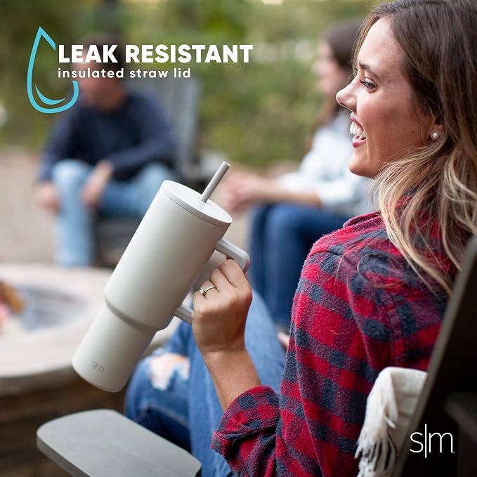Simple Modern Tumbler with Handle and Straw | 40oz | Skiing | Trek Tumbler - Image 6