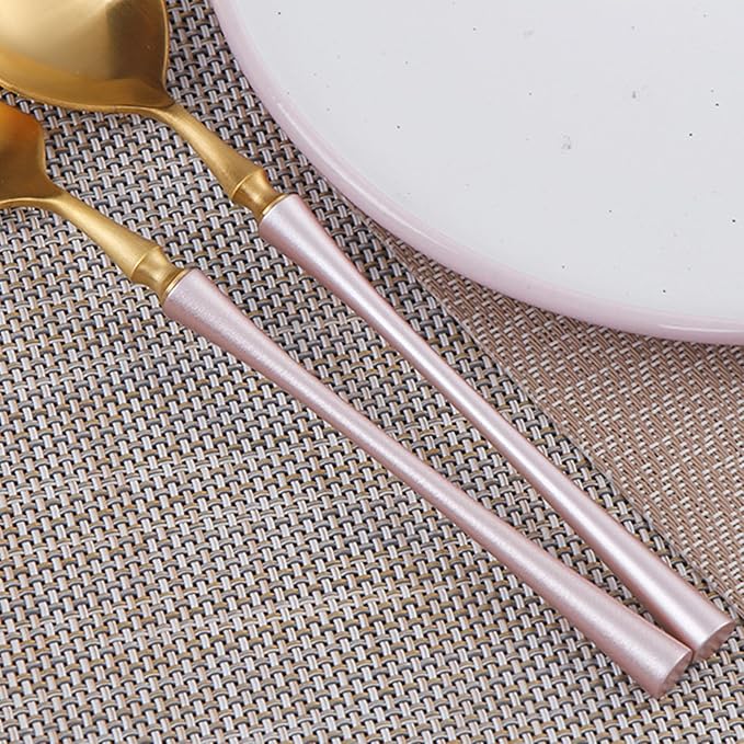40 Piece Gold Silverware Set for 10，Durable 18/8 Stainless Steel Flatware Set Slim Waist Blue Handle Cutlery Set Utensils Include Spoons Knifes Forks Kitchen Wedding Restaurant