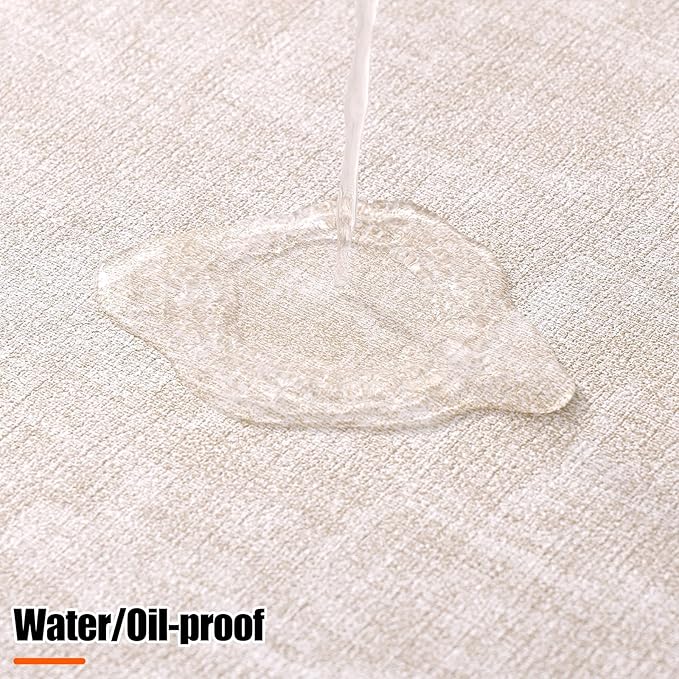 Homaxy Round Faux Leather Placemats and Coasters, Washable Dual-Side Table Mats, Wipeable Heat-Resistant Dining Place Mats for Outdoor and Indoor, Set of 12, Diameter 13 and 3.93 inch, Beige