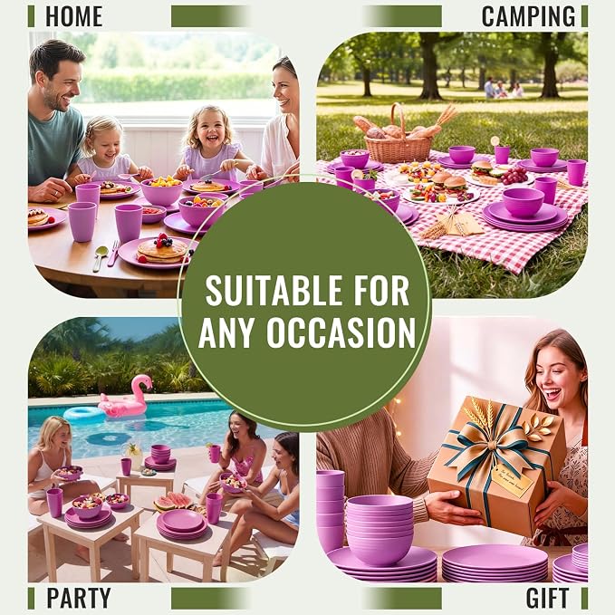 Wheat Straw Dinnerware Set 40 PCS | Service - Image 8