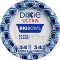 Dixie Ultra Extra Large Paper Bowls, 34 oz, Compostable, Microwave Safe by Dixie%C2%AE