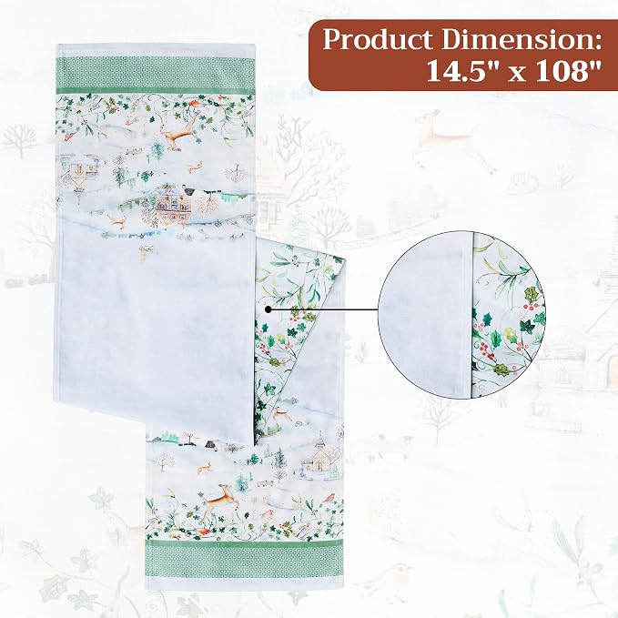 Maison d' Hermine Table Runner 100% Cotton 14.50" x 108" | Table Runners 108 - Image 7