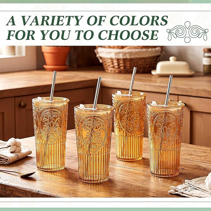 16 Set 20oz Vintage Plastic Tumbler - Image 5