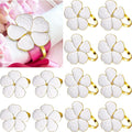 Patelai Set of 36 White Flower Napkin Rings Bulk Gold Napkin Ring Holders | by Patelai