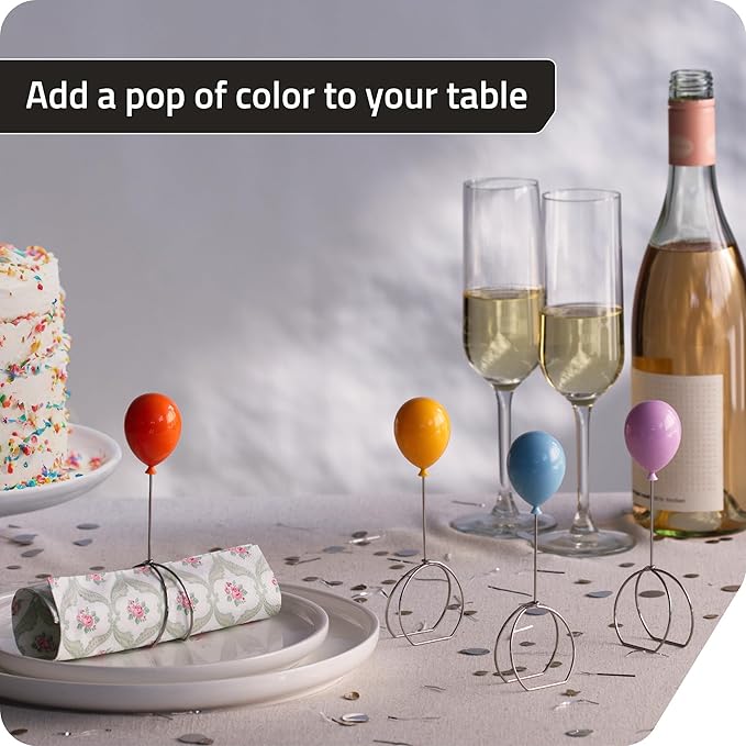 Peleg Design Balloonapkins Napkin Rings – Perfect for Dining Table Décor - Easter Napkins Ring, Birthday Party Table Decorations, Napkin Holder During Meals or Gatherings