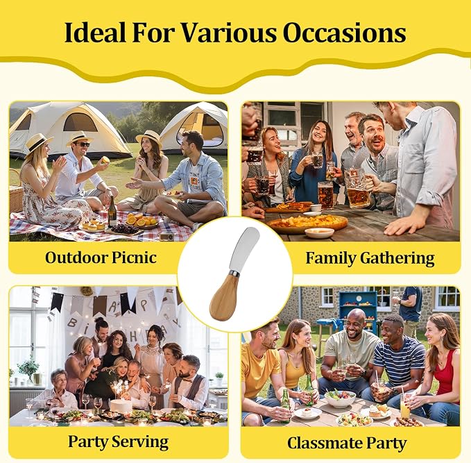 Cheese Spreader Knives, Small Cheese Knives - Image 6