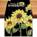 Summer Sunflower Hello Sunshine Table Runner Farmhouse Burlap Table Runners by BEAUTYROMANCEFORYOURLIFE