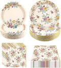 180Pcs Vintage Floral Party Supplies Paper Plates and Napkins Serve 60 | by Hpscdyo