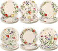 Umigy 120 Pcs Vintage Wild Floral Paper Plates 7 Inch Floral Plates, Fall Summer Flower Dinner Tableware Watercolor Flower Tea Party Dessert Tableware for Birthday Wedding Baby Bridal Shower Party