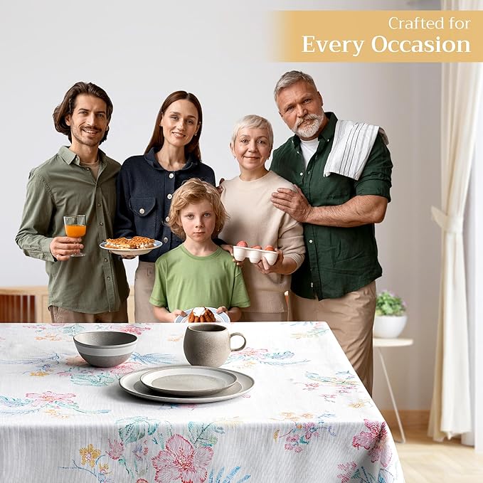 Maison d' Hermine Table Cloth Rectangle Table 100% Cotton 70 x 90 Inches Tablecloth Reusable Decorative for Dining Room Farmhouse Home Valentines Day Decorations Spring Summer - Paradise Island