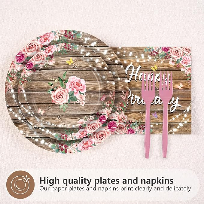 96 Pcs Wooden Birthday Party Decorations - Image 2