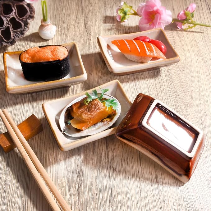 Ceramic Soy Sauce Dish Set of 4 - Image 4