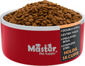 Master Pet Supply Stainless Steel Dog Bowls - 128 oz, Heavy Duty - Crimson Flame, Double Wall Extra-Thick Insulated, Non-Slip Pet Water Bowl for Dogs, Cats & Pets, Anti Rust Metal, Dish Washer Safe