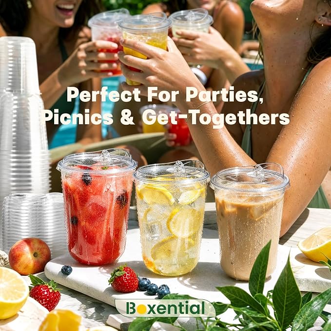 50 Pack 16 oz Round Bottom Plastic Cups - Image 6