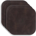 KAF Home Santiago Rectangular Bio Based Vinyl Coasters, Dark Brown by KAFHome