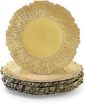 Coloch Set of 12 Gold Charger Plates, Home Dinner Use by Coloch