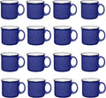 Set of 16 Ceramic Campfire Mugs – 15 Oz, Cobalt Blue – Coffee & Tea Cups by GiftsbyDesign
