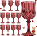 7OZ Plastic Wine Glasses, Reusable Vintage Goblets Unbreakable Drinking Glasses by Unknown