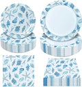 180Pcs Sea Party Supplies Paper Plates and Napkins Serve 60 | Disposable by Hpscdyo
