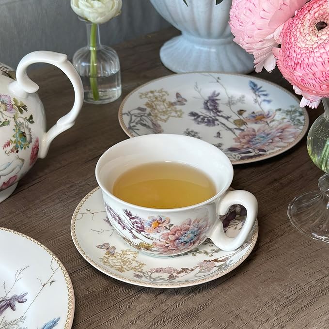 STP GOODS Bone China Tea/Coffee Cup and Saucer in Gift Box Fine Bone China - Image 5
