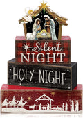 Moucuny 4 Pcs Christmas Table Decor Wooden Christian Religious Decoration by Moucuny