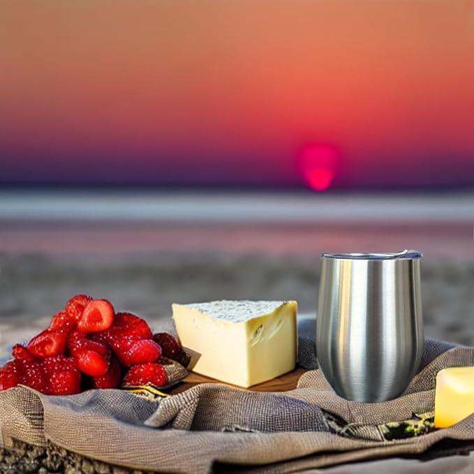 CHILLOUT LIFE 12 oz Stainless Steel Wine Tumbler - Image 7
