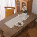 Gernaice 2PCS Solid Color Table Runner, Rustic Cotton Linen Farmhouse Table by Gernaice